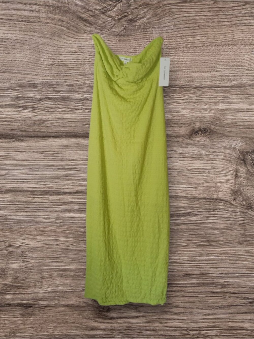 No Comment Women's Textured Lime Green Maxi Dress Size Medium NWT
